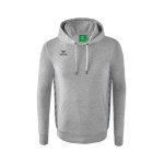 Erima Kapuzenpullover Essential Team Kapuzensweat (weiche Baumwolle, Rippbündchen) hellgrau/grau Herren